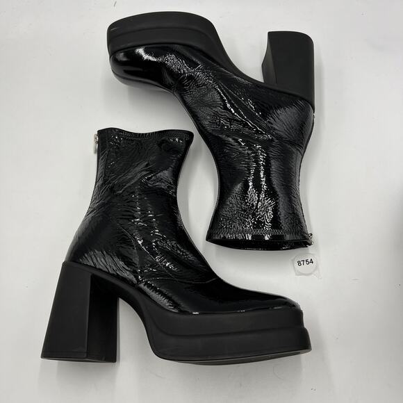 Free People Womens Double Stack Suede Platform Boots Black Size EU 40 US 10 - Picture 11 of 11